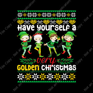 Golden Christmas Sweatshirt Png, Golden Christmas Png, EFL Christmas Png, Christmas Png