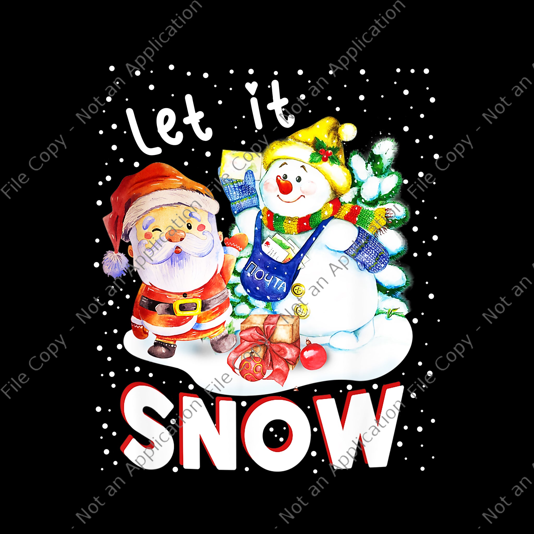 Let It Snow Png, Merry Christmas Png, Let It Snow Santa Png, Santa Png, Snow Christmas Png, Christmas Png