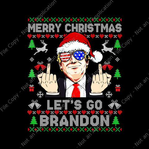 Let's Go Brandon Trump Christmas Png, Trump Christmas Png, Trump Santa Png, Trum Png, Christmas Png