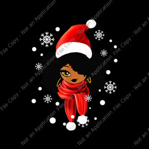 Black African American Santa Apparel Png, Christmas Melanin Women Png, Black African Women Png, Women Santa Png, Christmas Png