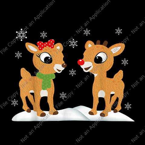 Rudolph and Clarice Reindeer Png, Reindeer Christmas Png, Christmas Png, Reindeer Png