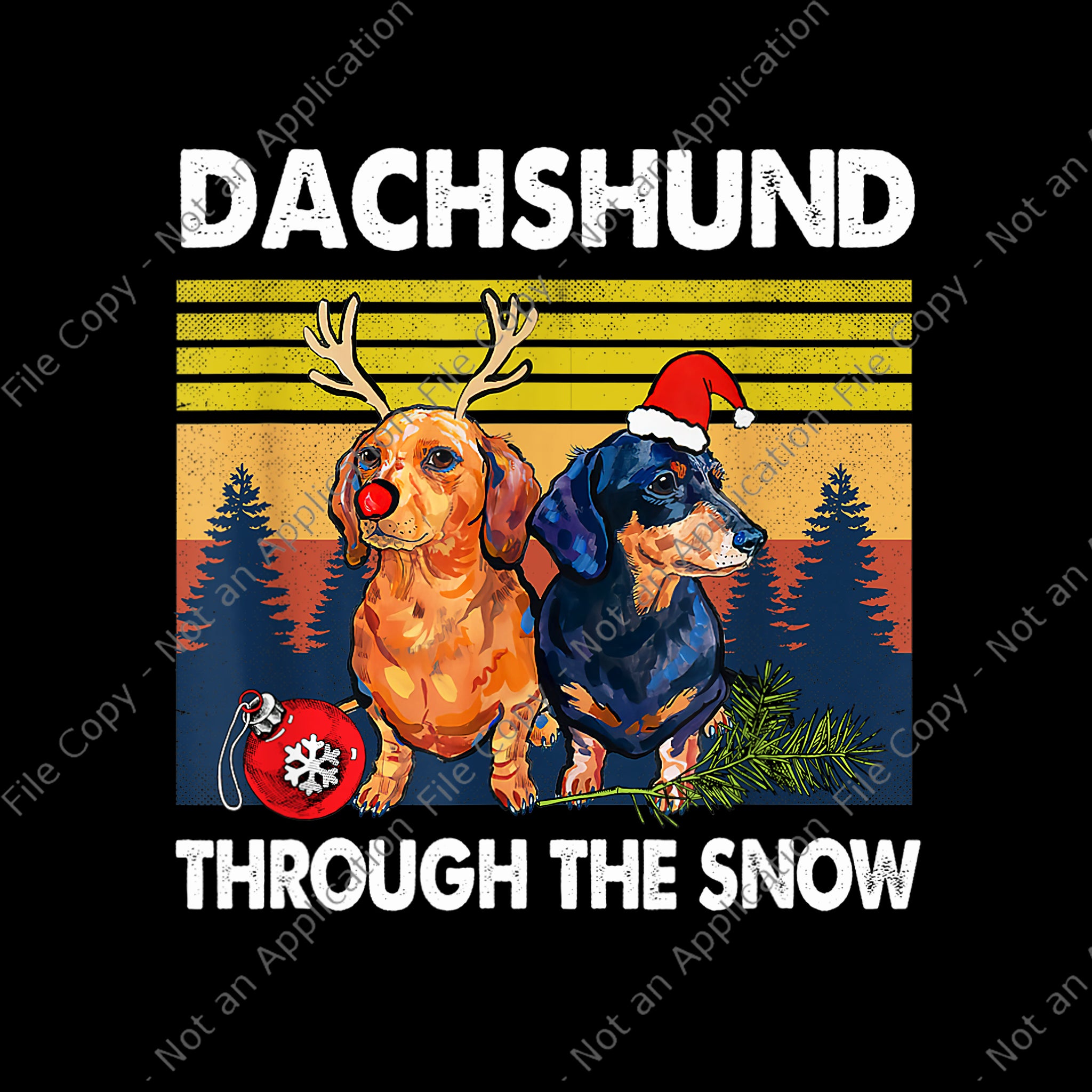 dachshund through the snow t shirt