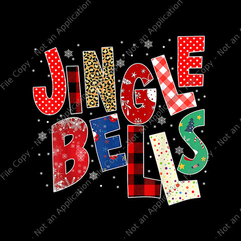 Red Plaid Jingle Bells Christmas Png,  Jingle Bells Png, Christmas Png, Snow Png, Santa Png