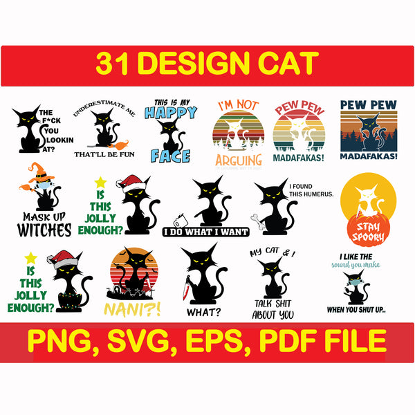 Cat bundle svg, cat svg, black cat svg, cat design, design cat bundle, cat vector, cat funny, cat design, cat halloween svg
