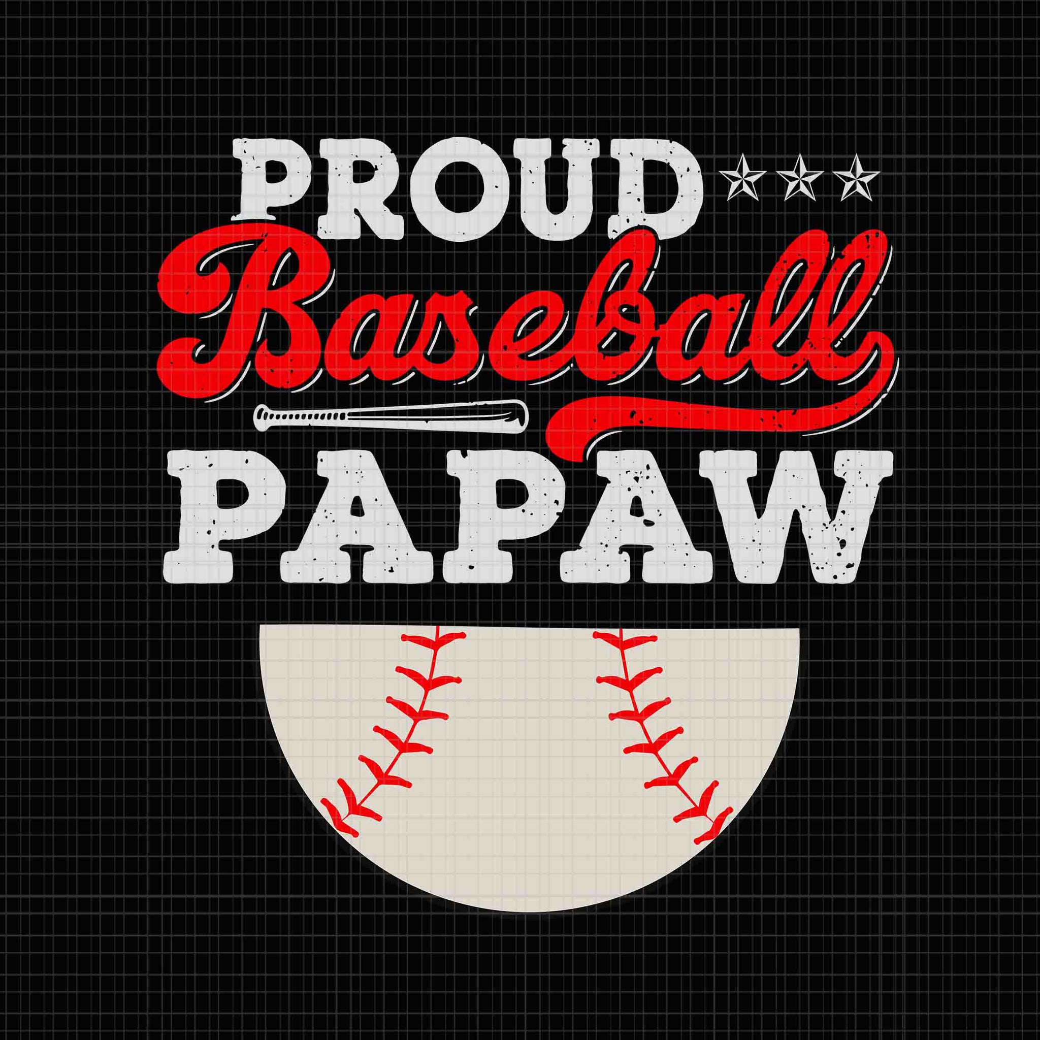 Proud Baseball Papaw Svg