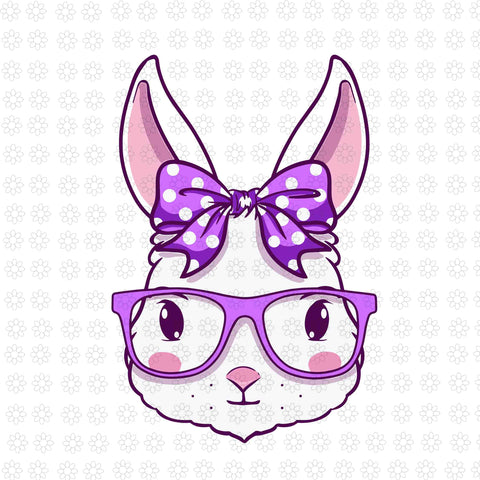 Cute Easter Bunny Face Glasses Svg, Easter Day Rabbit Svg, Easter Day Svg, Bunny Svg, Bunny Face Glasses Svg