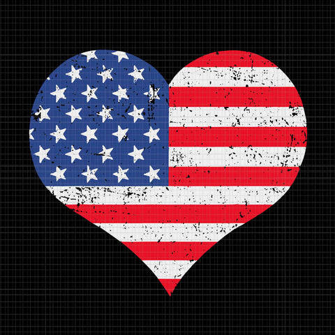 American Flag Heart 4th Of July USA Patriotic Pride Svg, Heart 4th Of July Svg, Heart Flag Svg, 4th Of July Svg