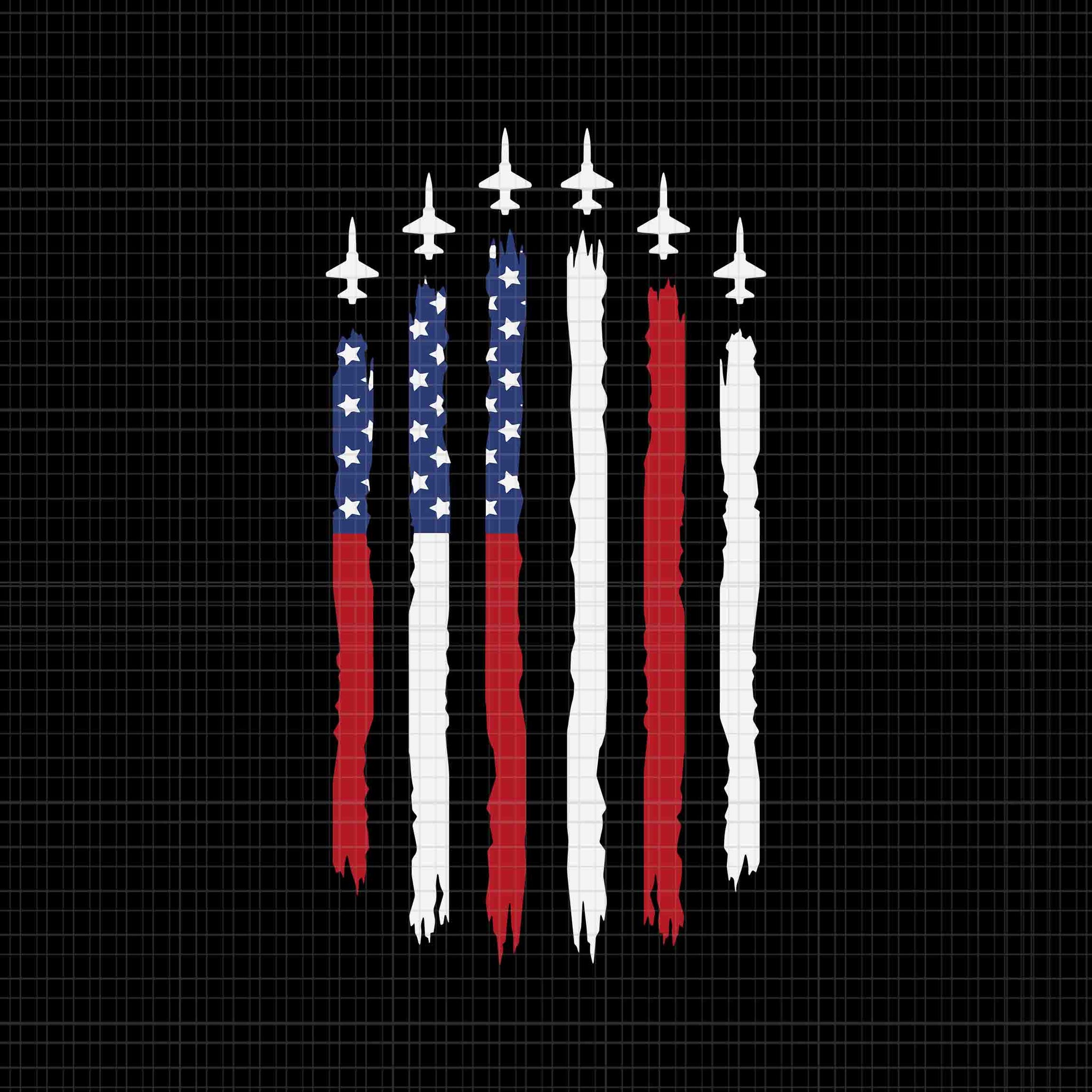 4th of July Red White Blue Svg, 4th of July Plane Svg, Plane Flag Svg, 4th of July Svg