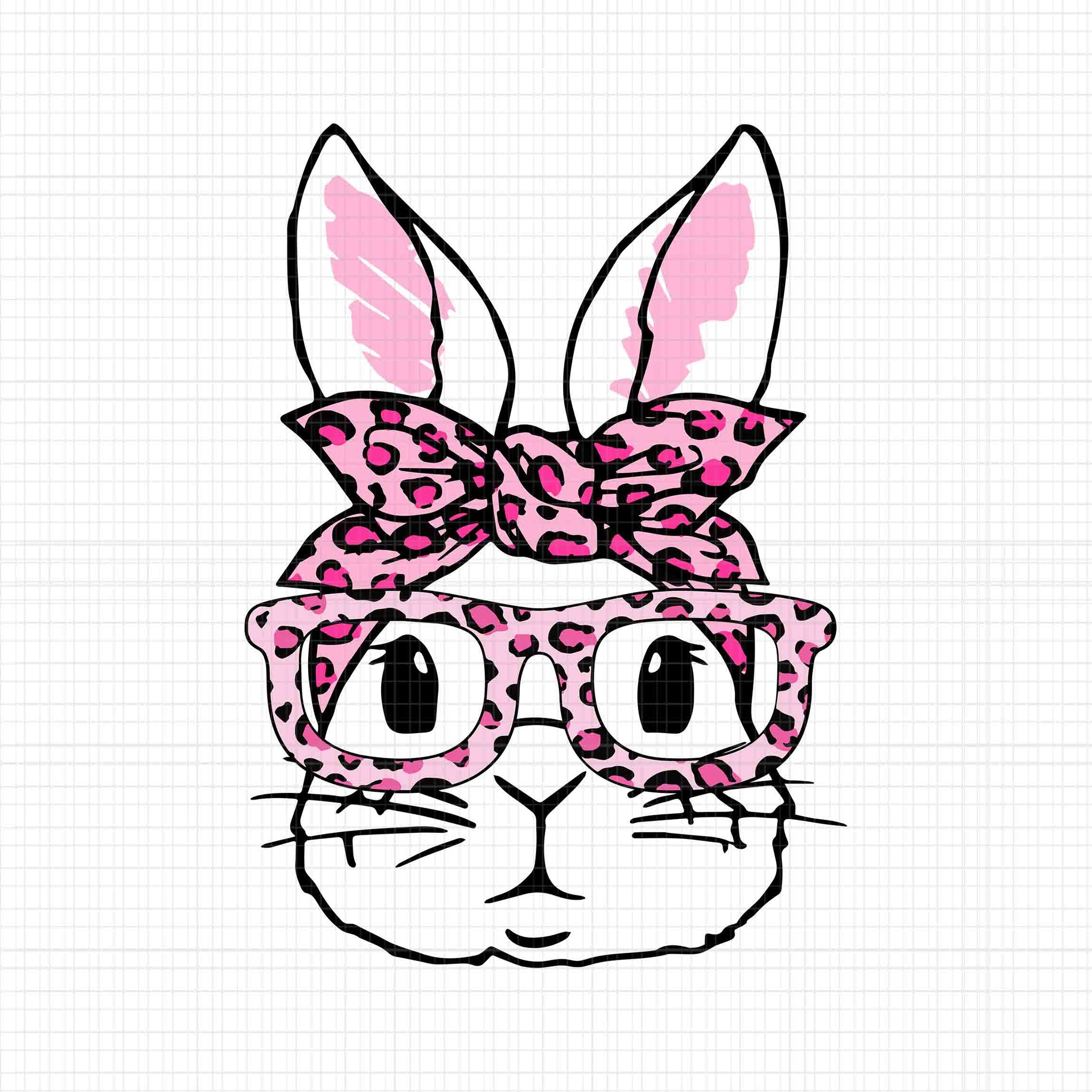 Easter Bunny Leopard SVG, Bunny Leopard Print SVG, Leopard