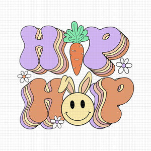 Retro Groovy Easter Day Hip Hop Cute Rabbit Bunny Carrot Svg, Easter Day Hip Hop Svg, Bunny Hip Hop Svg, Bunny Svg, Groovy Easter Svg
