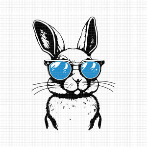 Bunny Face With Sunglasses Svg, Easter Day Svg, Bunny Svg, Rabbit With Sunglasses Svg