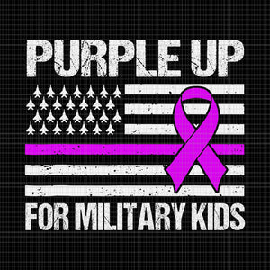 Purple Up For Military Kids Air Force Svg, Military Child Month Svg, Military Kids Air Force Svg