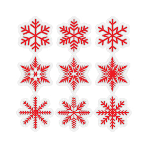 Kiss-Cut Stickers Snow Red