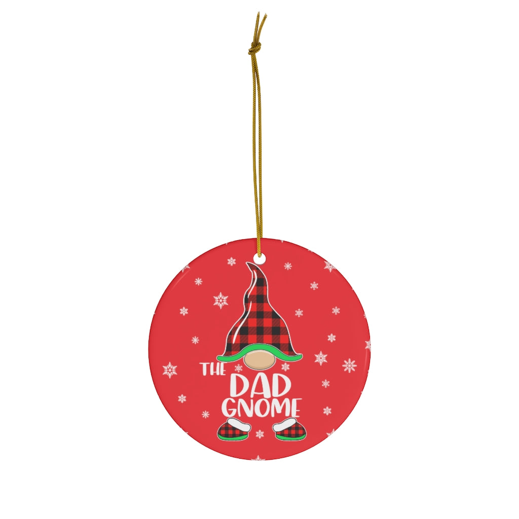 The Dad Gnome Merry Christmas Ceramic Ornaments