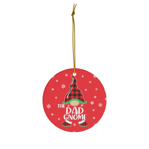 The Dad Gnome Merry Christmas Ceramic Ornaments