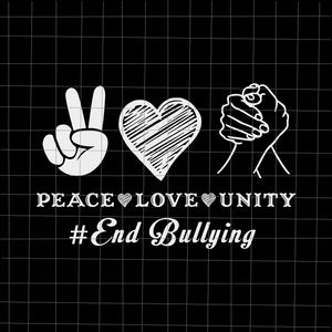 Peace Love Unity Svg, Day Orange Kids 2021 Anti Bullying Svg, Anti Bullying Svg