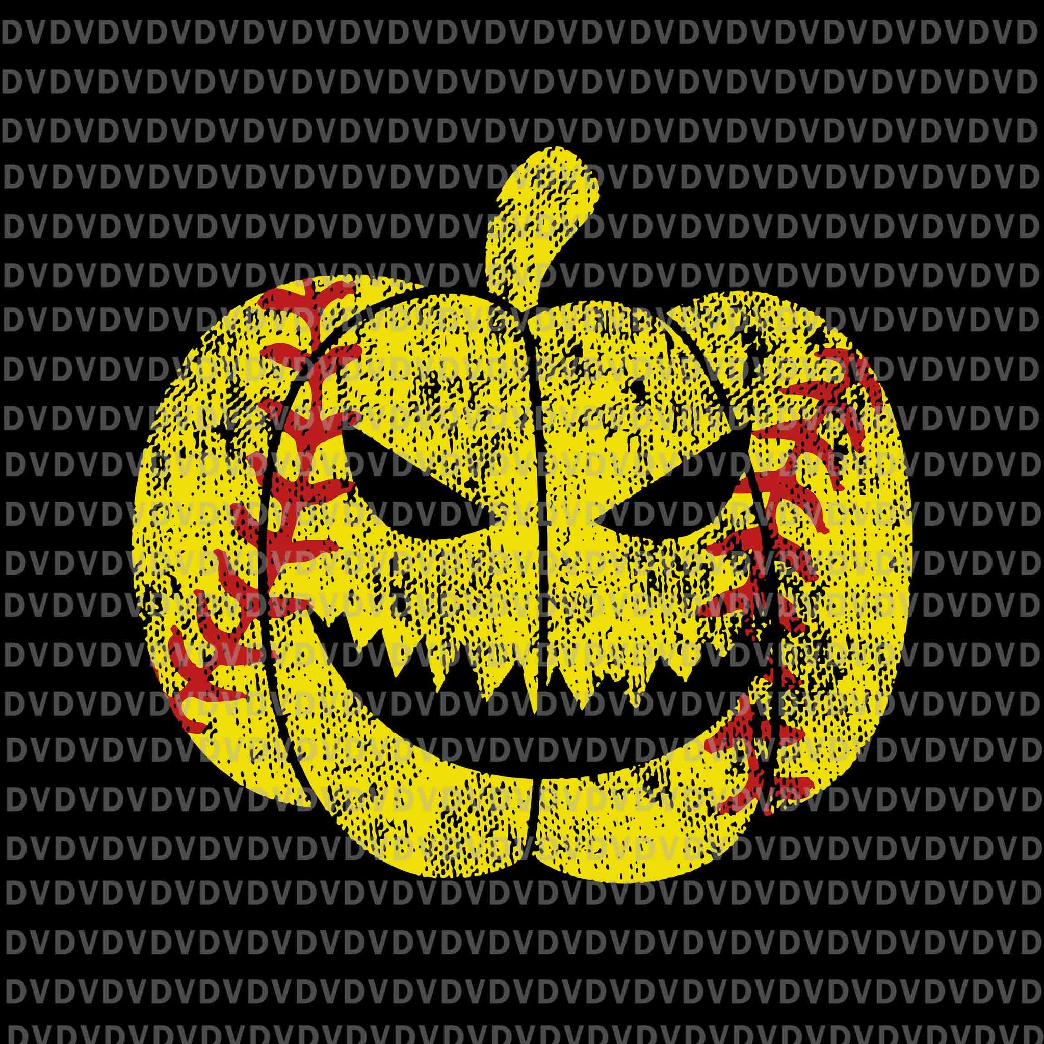 Softball Player Scary Pumpkin Svg, Vintage Costume Halloween Svg, Pumpkin Softball Svg, Halloween Svg