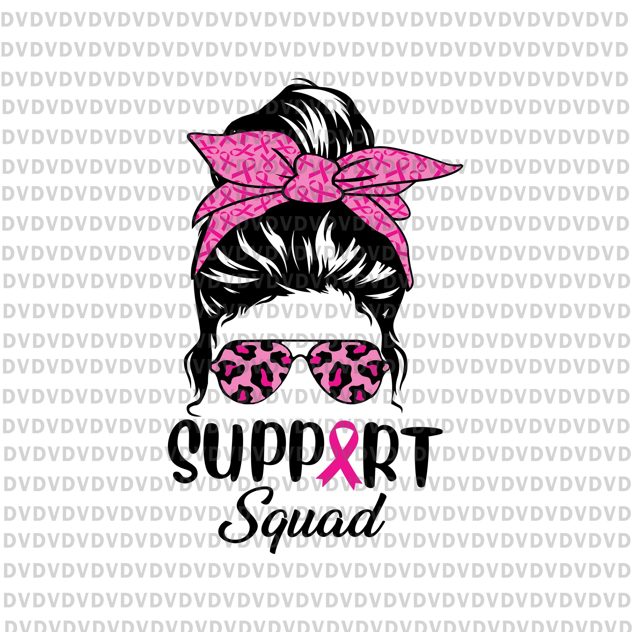 Support Squad Messy Bun Leopard Pink Svg, Support Squad Messy Bun Pink Warrior Breast Cancer Awareness Svg, Support Squad Svg, Pink Ribbon Svg, Autumn Png, Breast Cancer Awareness Svg, Breast Cancer Svg