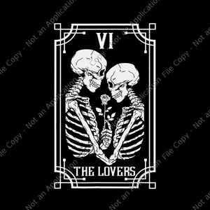 The Lovers Tarot Card Occult Goth Halloween Gothic Svg, Tarot Halloween Svg, Halloween Svg