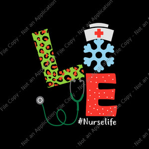 Love Stethoscope Snowflake Svg, Nurse Christmas PJs Xmas Svg, Nurse Christmas Svg, Christmas Svg, Snowflake Svg, Nurse Svg