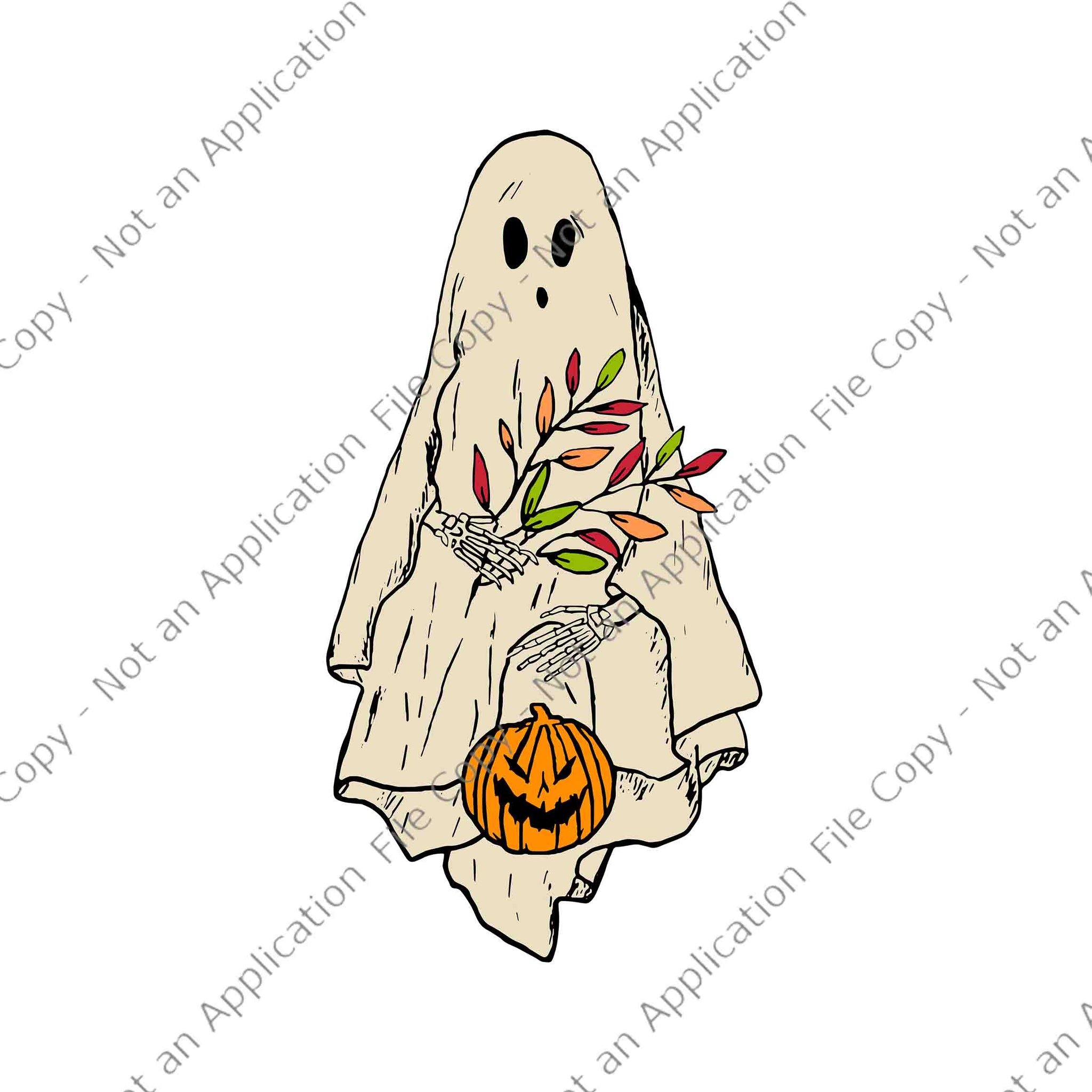 Vintage Floral Ghost Svg, Cute Ghost Halloween Svg, Funny Floral Ghost Svg, Halloween Svg