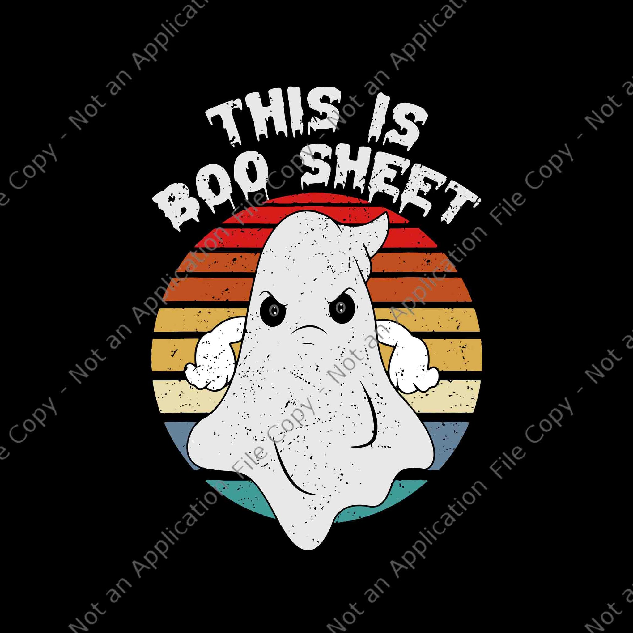 This Is Boo Sheet Ghost Retro Halloween Svg, Boo Sheet Svg, Halloween Svg, Ghost Halloween Svg, Ghost Svg