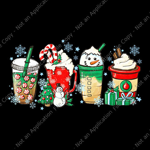 Christmas Coffee Png, Winter Cozy Coffee Lovers Png, Coffee Snowfake Png, Snow Coffee Christmas Png