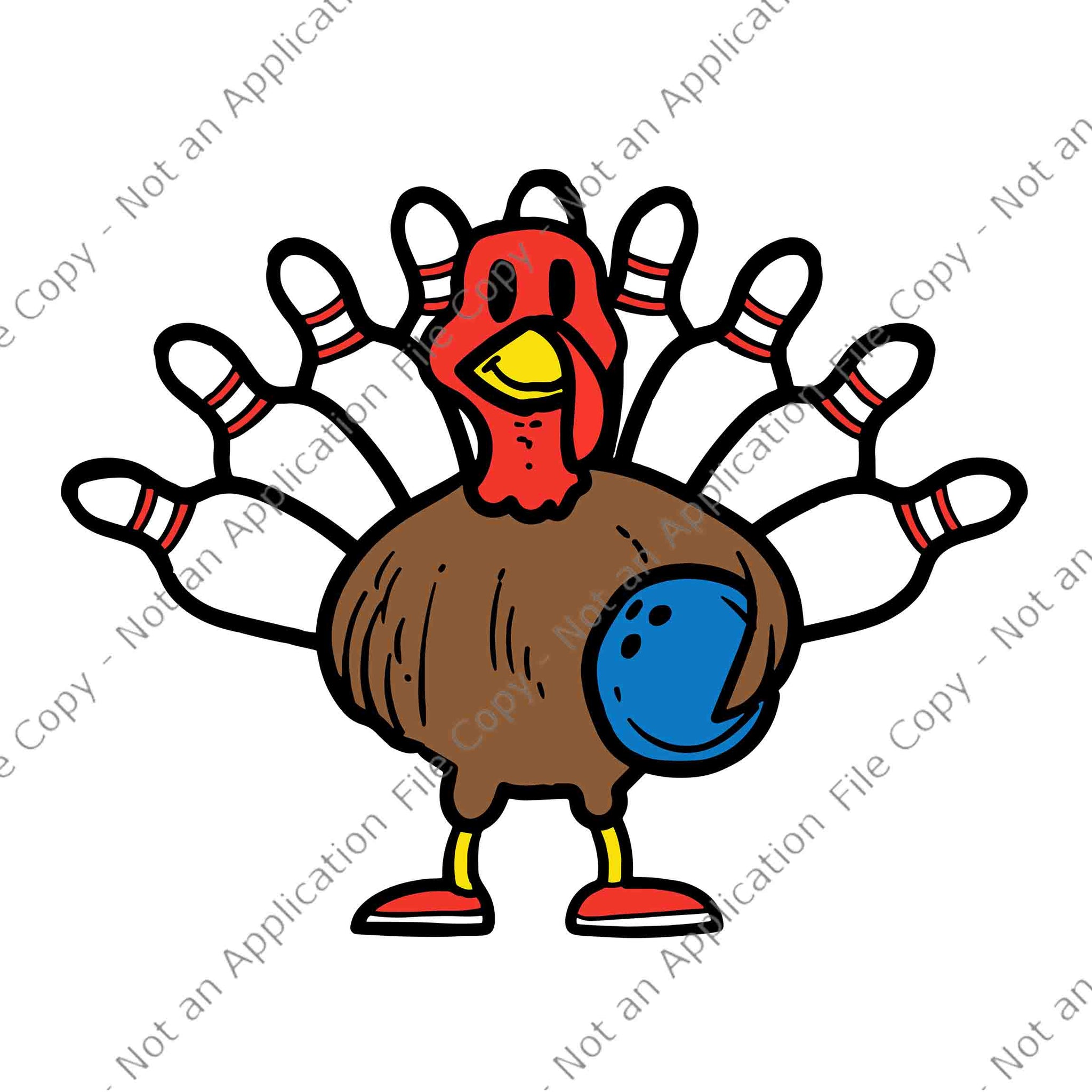 Turkey Bowling Svg, Funny Thanksgiving Sports Svg, Thanksgiving Day Svg, Turkey Sports Svg