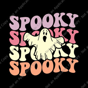 Groovy Spooky Ghost Boo Halloween Svg, Ghost Boo Svg, Boo Halloween Svg, Ghost Halloween Svg