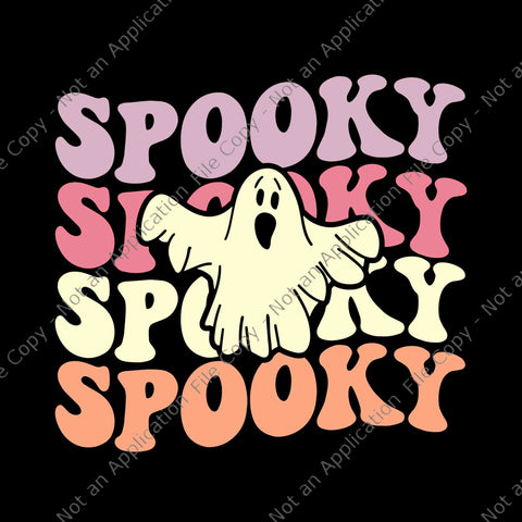 Groovy Spooky Ghost Boo Halloween Svg, Ghost Boo Svg, Boo Halloween Svg, Ghost Halloween Svg