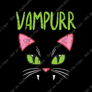 Vampurr Vampire Cat Funny Halloween Svg, Cat Halloween Svg, Halloween Svg, Cat Svg