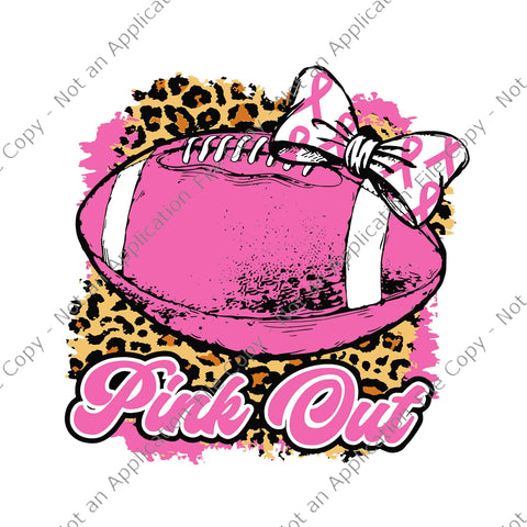 Pink Out Football Tackle Breast Cancer Warrior Svg, Pink Out Football Tackle Svg, Pink Out Football Svg, Football Ribbon Breast Cancer Svg