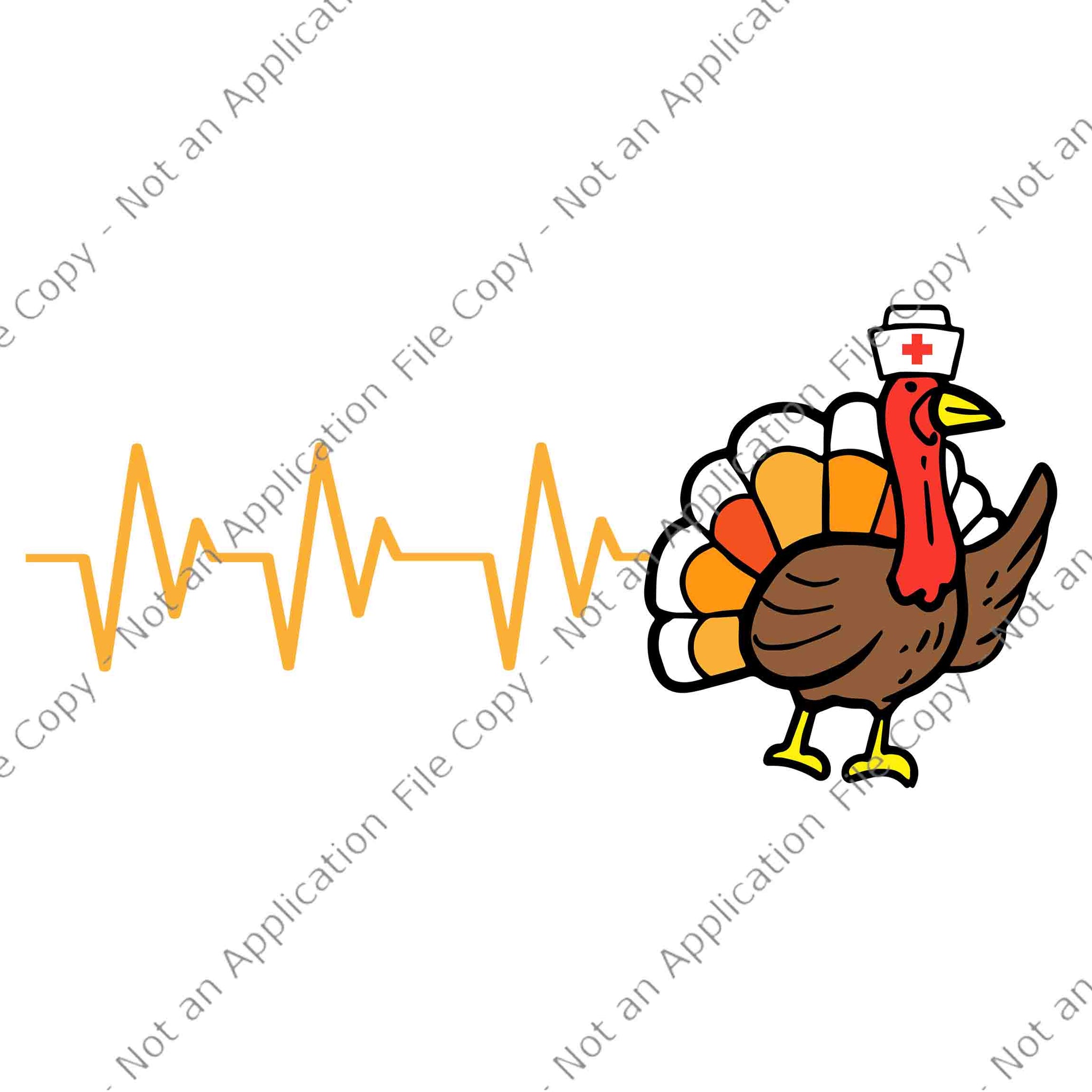 Heartbeat Turkey Svg, Nurse Thanksgiving Scrub Top RN ICU ER Nicu Svg, Nurse Turkey Svg, Thanksgiving Day Svg