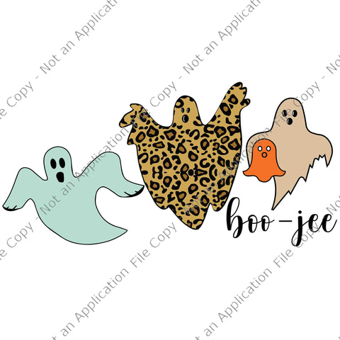 Boo Jee Leopard Funny Halloween Ghost Svg, Ghost Halloween Svg, Boo Ghost Halloween Svg