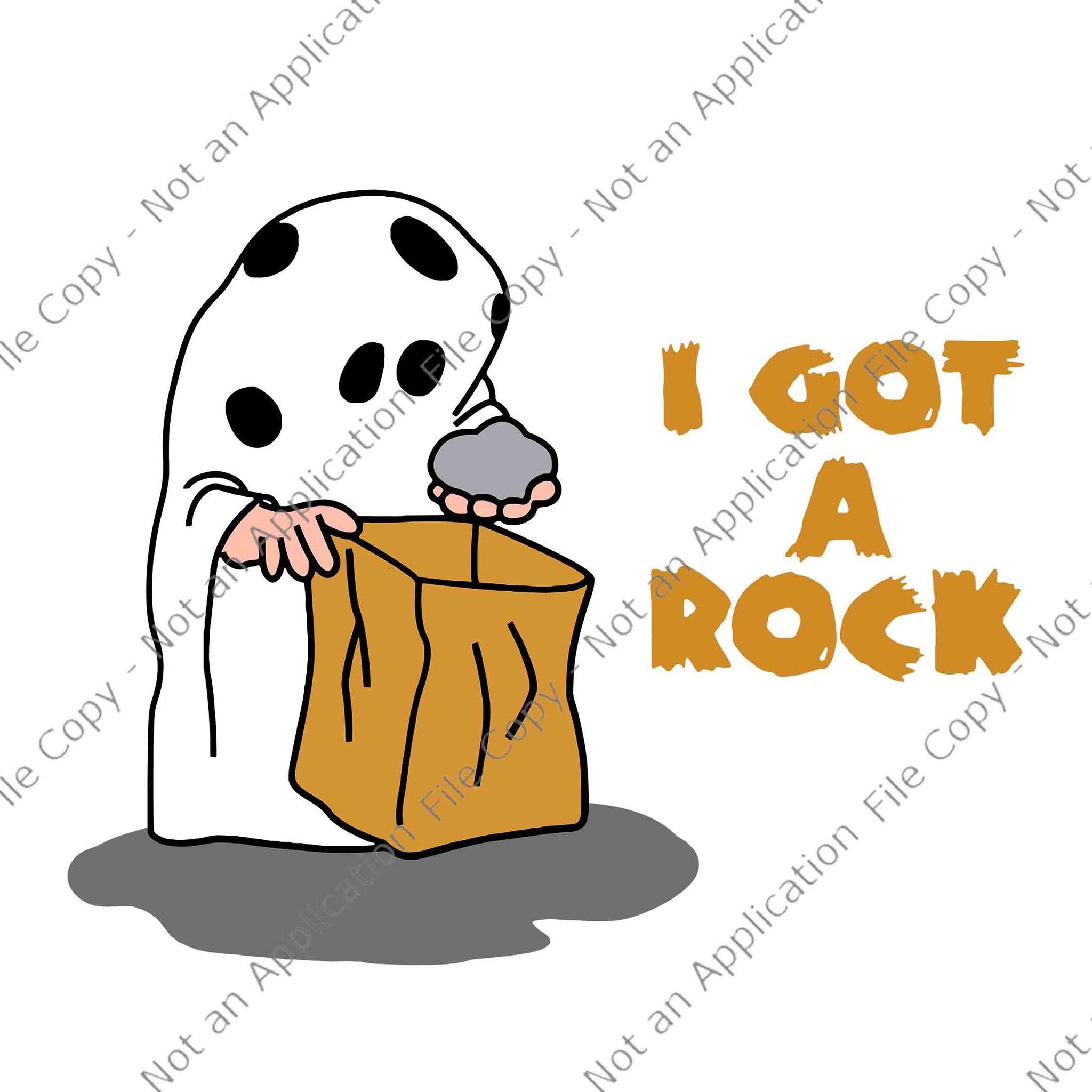 I Got A Rock Halloween Svg, Funny Halloween Trick Or Treat Ghost Svg, Funny Ghost Svg, Halloween Svg