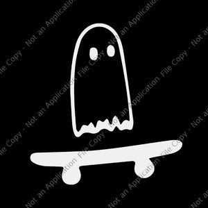 Ghost Skateboard Lazy Halloween Svg, Funny Skateboarding Svg, Boo Skateboard Svg, Halloween Svg, Ghost Svg