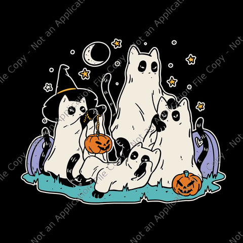 Ghost Cat Scary Pumpkin Svg, Cat Witch Halloween Svg, Ghost Cat Halloween Svg, Ghost Cat Witch Halloween Svg, Love Cat Halloween Svg