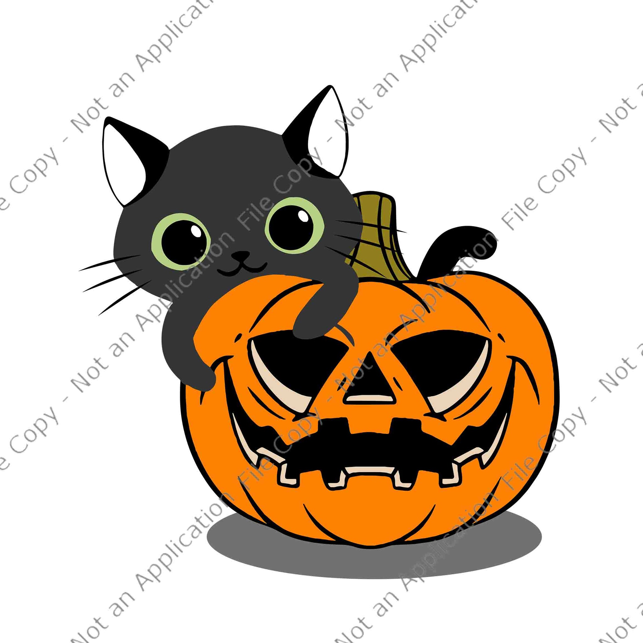 Halloween Black Cat Witch On Pumpkin Svg, Black Cat Witch Svg, Black Cat Halloween Svg, Halloween Svg