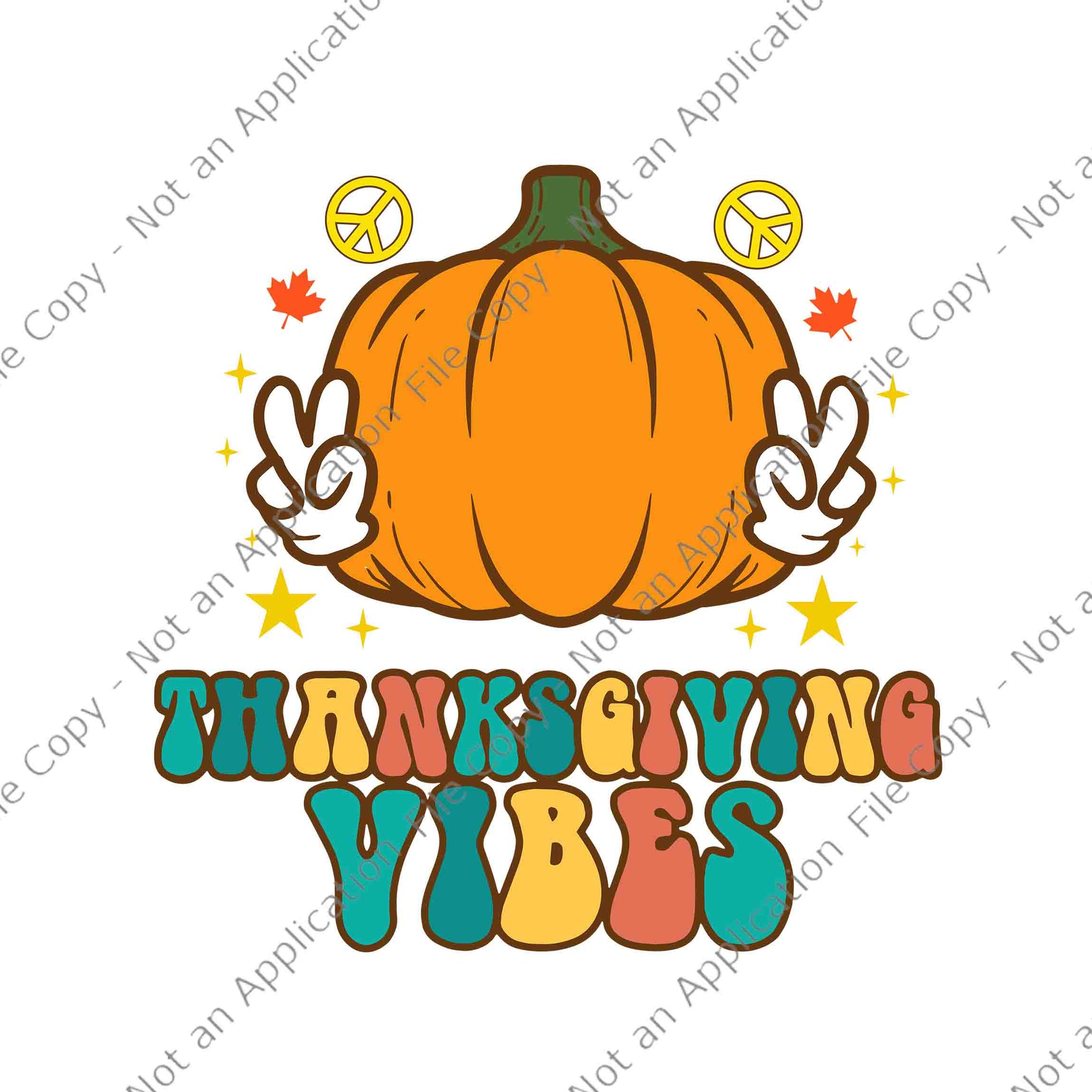 Grovvy Pumpkin Thanksgiving Vibes Cute Hippie Svg, Thanksgiving Vibes Svg, Thanksgiving Day Svg, Pumpkin Thanksgiving Vibes Svg