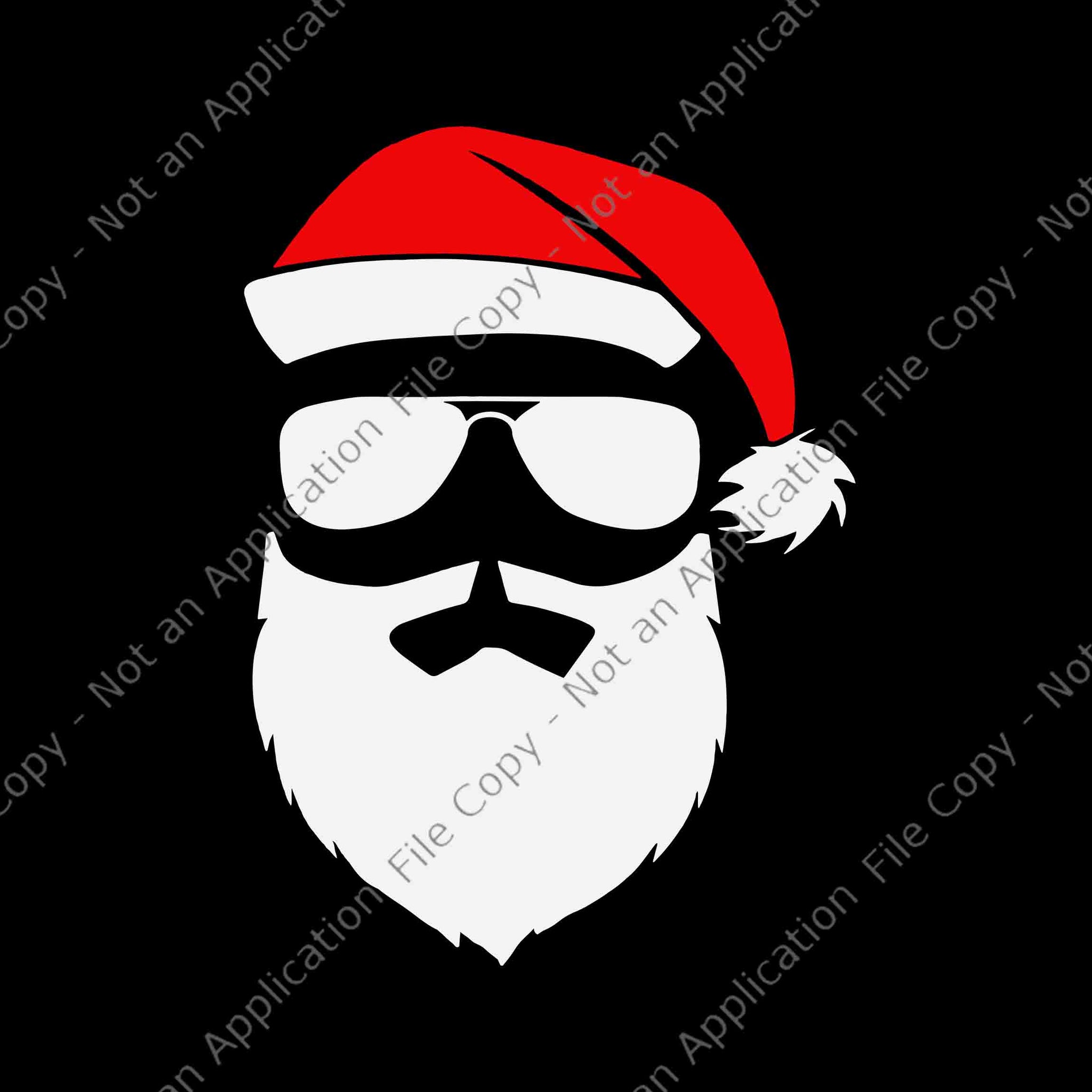 Santa Claus Face Sunglasses with Hat Beard Christmas Svg, Santa Claus Svg, Santa Svg, Christmas Svg, Santa Christmas Svg