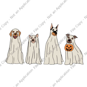 Happy Halloween Ghost Dog Retro Spooky Season Svg, Ghost Dog Halloween Svg, Halloween Svg, Dog Svg