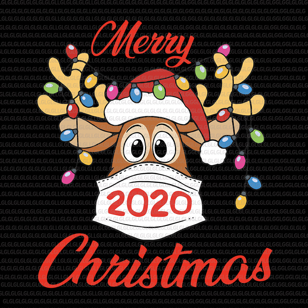 Reindeer In Mask Merry Christmas 2020, Reindeer In Mask Merry Christmas 2020 SVG, Reindeer Merry Christmas 2020 SVG, Merry Christmas 2020 Reindeer, Reindeer Merry Christmas, Merry Christmas Vector, eps, dxf, png file
