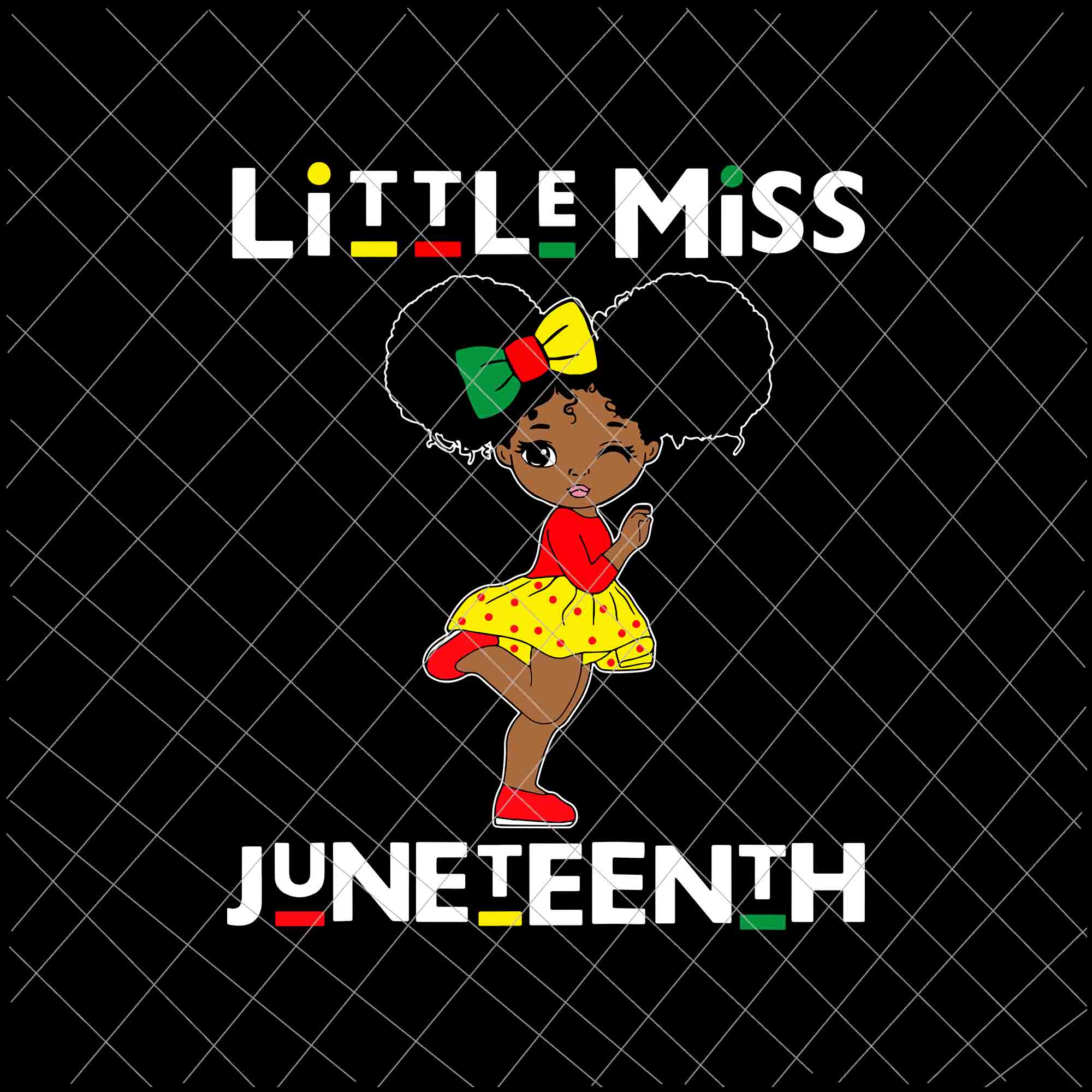 Little Miss Juneteenth Svg, Black Girl Melanin Cute Toddler Svg, Juneteenth Svg, Independence Day Svg, Black History Month Svg