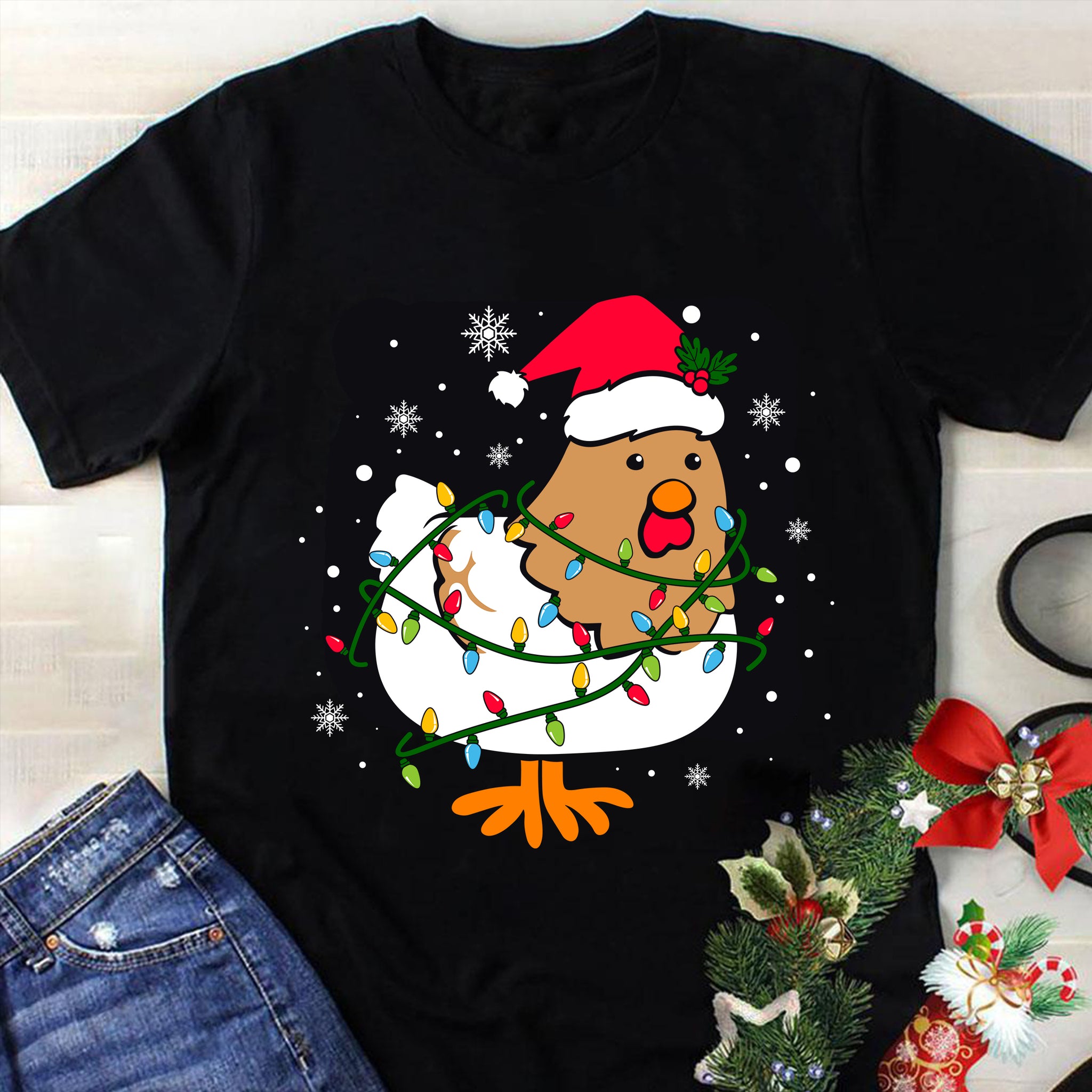 Chicken Christmas Svg, Christmas Svg, Tree Christmas Svg, Chicken Svg, Santa Svg, Merry Christmas Svg