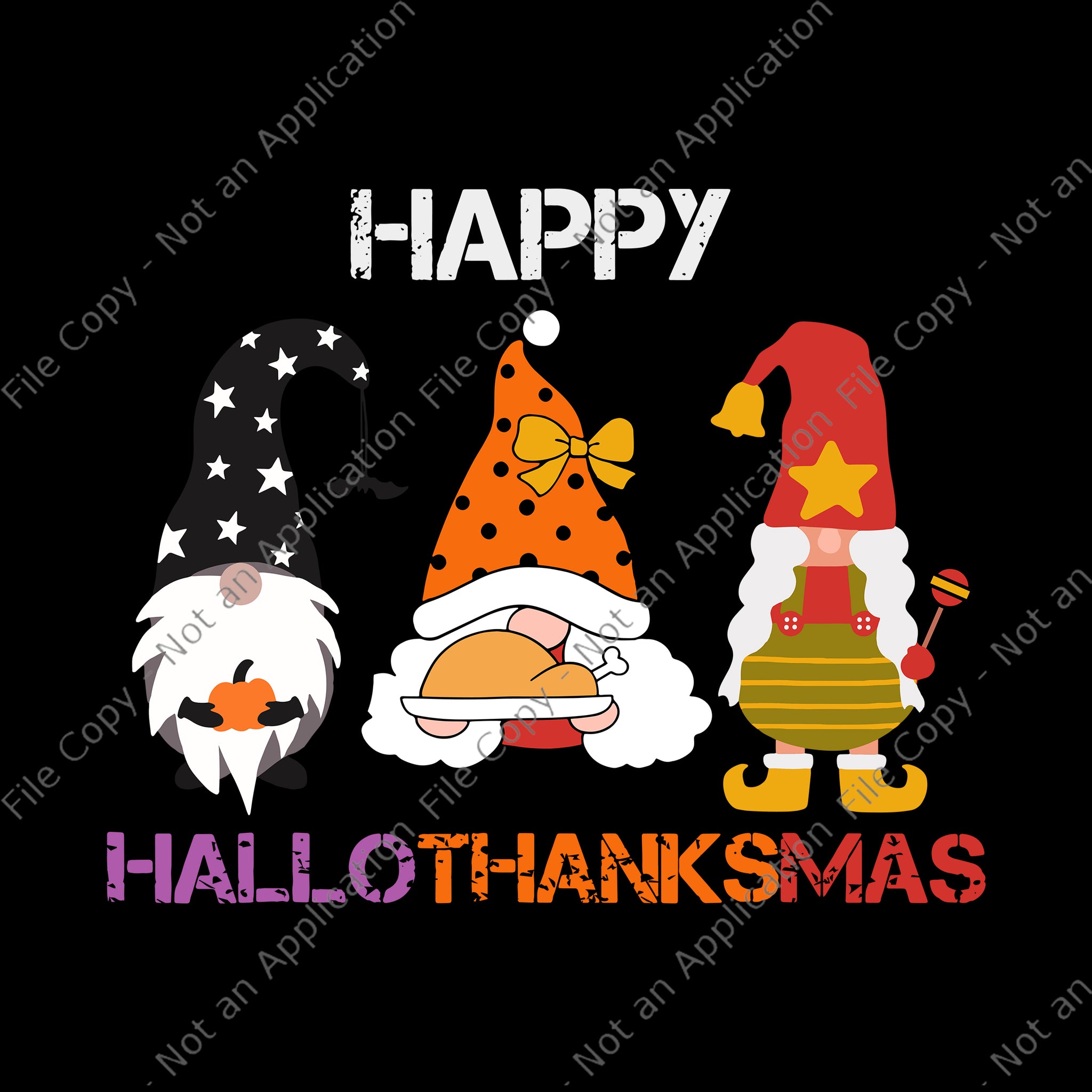 Gnomes Thanksgiving Svg, Christmas Happy HalloThanksMas Gnomes Svg, Thanksgiving Svg, Thanksgiving Day 2021 Svg