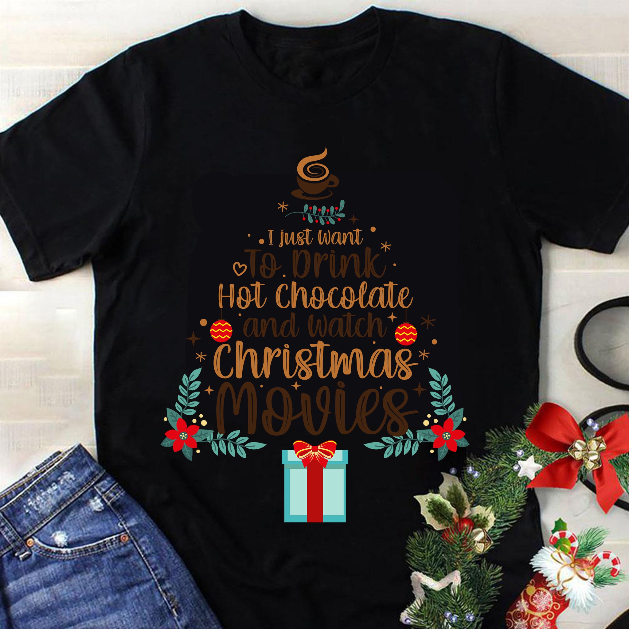 I Just Want to Drink Christmas Svg, Christmas Svg, Tree Christmas Svg, Tree Svg, Santa Svg, Merry Christmas Svg
