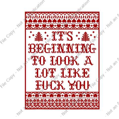 It's Beginning To Look A Lot Like Fuck You Svg, Christmas Svg, Tree Christmas Svg