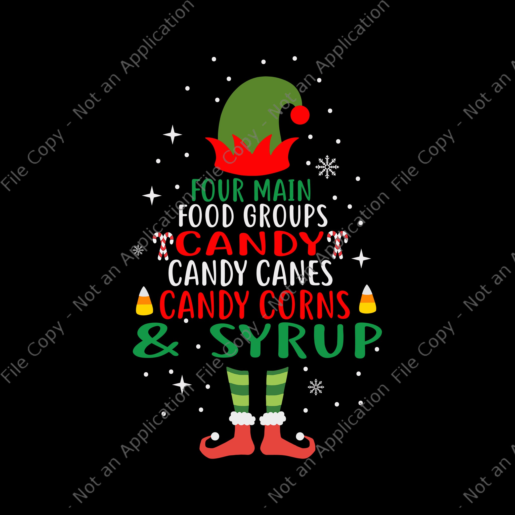 Four Main Food Groups Elf Buddy Christmas Svg, Candy Corns Svg, ELF Christmas Svg, Christmas Svg