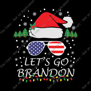 Let's Go Brandon Svg, Let's Go Branson Brandon Conservative Anti Liberal Svg, Hat Santa Svg, Christmas Svg