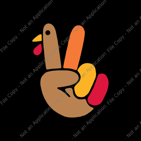 Peace Hand Turkey Svg, Peace Hand Thanksgiving Svg, Thanksgiving Day Svg, Turkey Day Svg, Turkey Svg